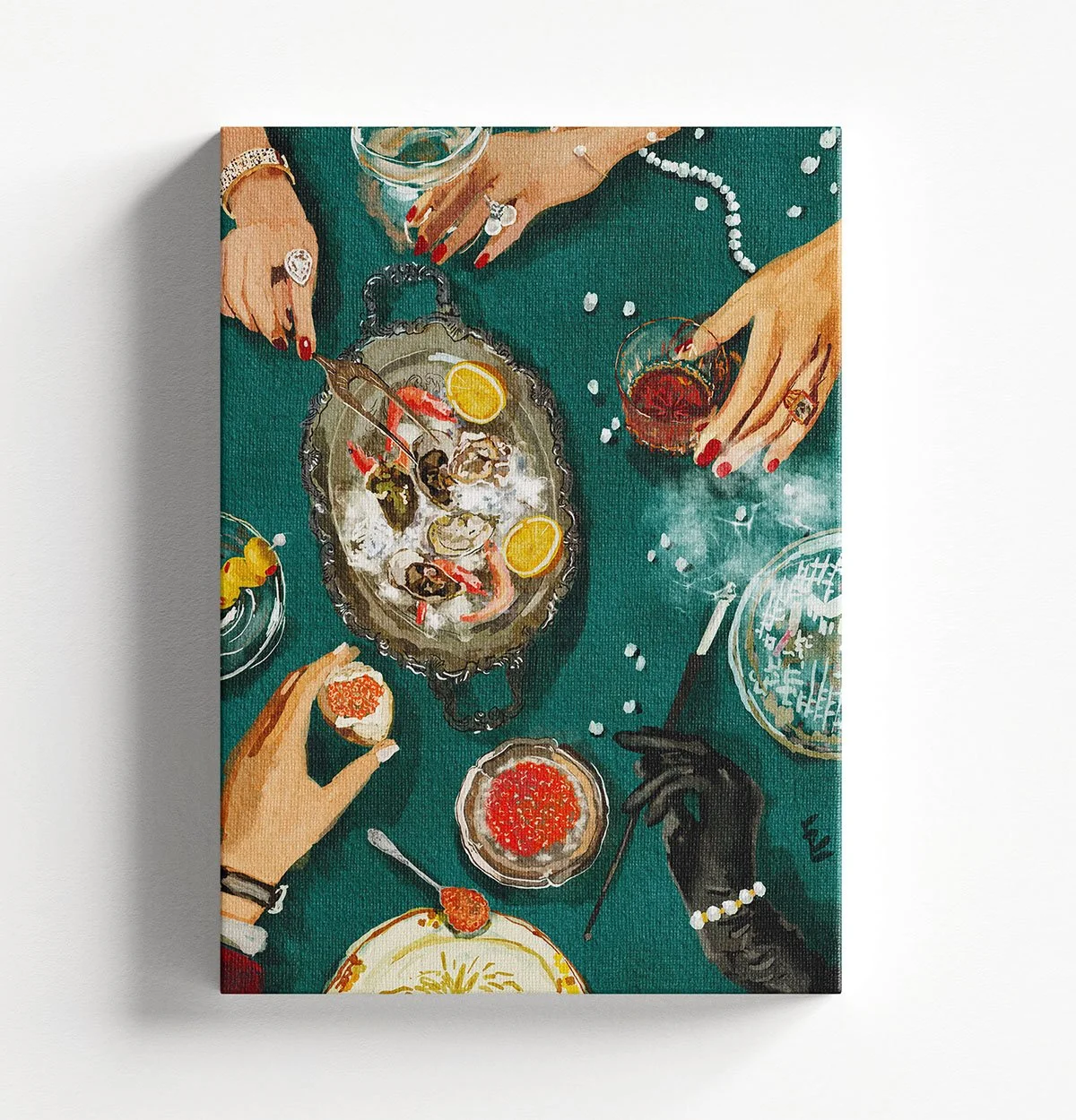 Luxury dinner - canvas — Ekaterina Zagorska Art